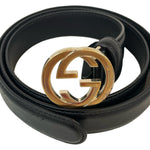 Load image into Gallery viewer, Gucci Interlocking G Logo Leather Belt
