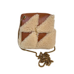 Load image into Gallery viewer, Saint Laurent Brown Shearling Jamie Cube Bag Charm
