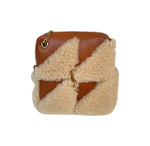 Load image into Gallery viewer, Saint Laurent Brown Shearling Jamie Cube Bag Charm
