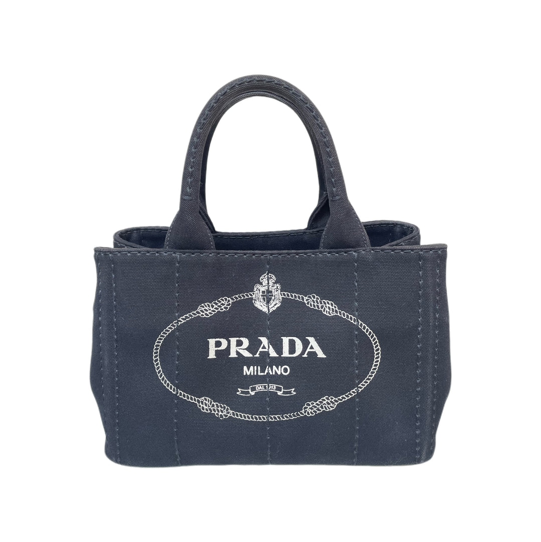 Prada Enameled Metal Triangle Canapa Small