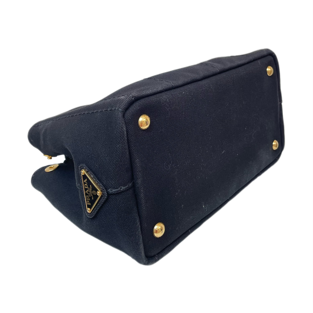 Prada Enameled Metal Triangle Canapa Small