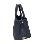 Load image into Gallery viewer, Prada Enameled Metal Triangle Canapa Small
