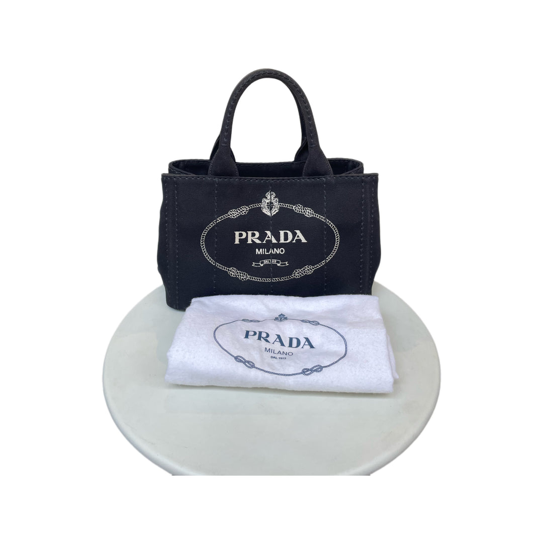 Prada Enameled Metal Triangle Canapa Small
