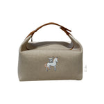 Load image into Gallery viewer, Hermès Large Wool H Natte Bride-A-Brac Pouch
