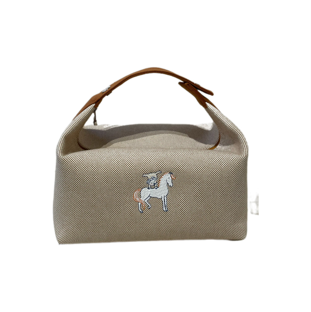 Hermès Large Wool H Natte Bride-A-Brac Pouch