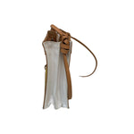 Load image into Gallery viewer, Balenciaga yellow/white striped canvas Pochette Crossbody Bag
