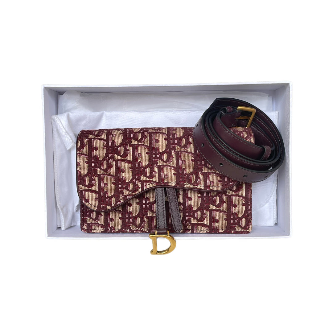 Christian Dior Oblique Jacquard Saddle Mini