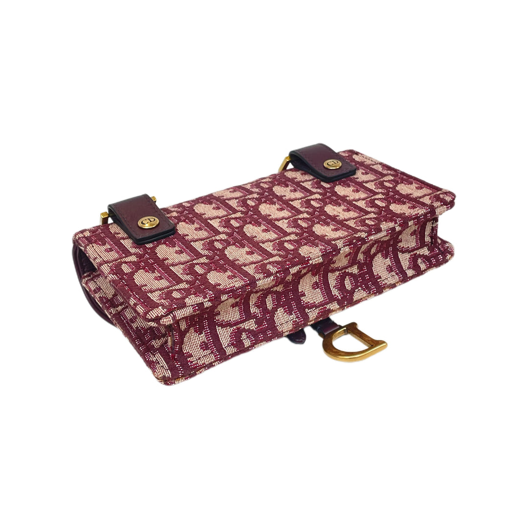 Christian Dior Oblique Jacquard Saddle Mini