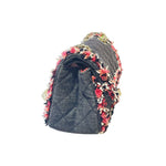 Load image into Gallery viewer, Chanel Reissue 2.55 Flap Bag Quilted Denim with Tweed Fringe 225
