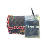 Load image into Gallery viewer, Chanel Reissue 2.55 Flap Bag Quilted Denim with Tweed Fringe 225
