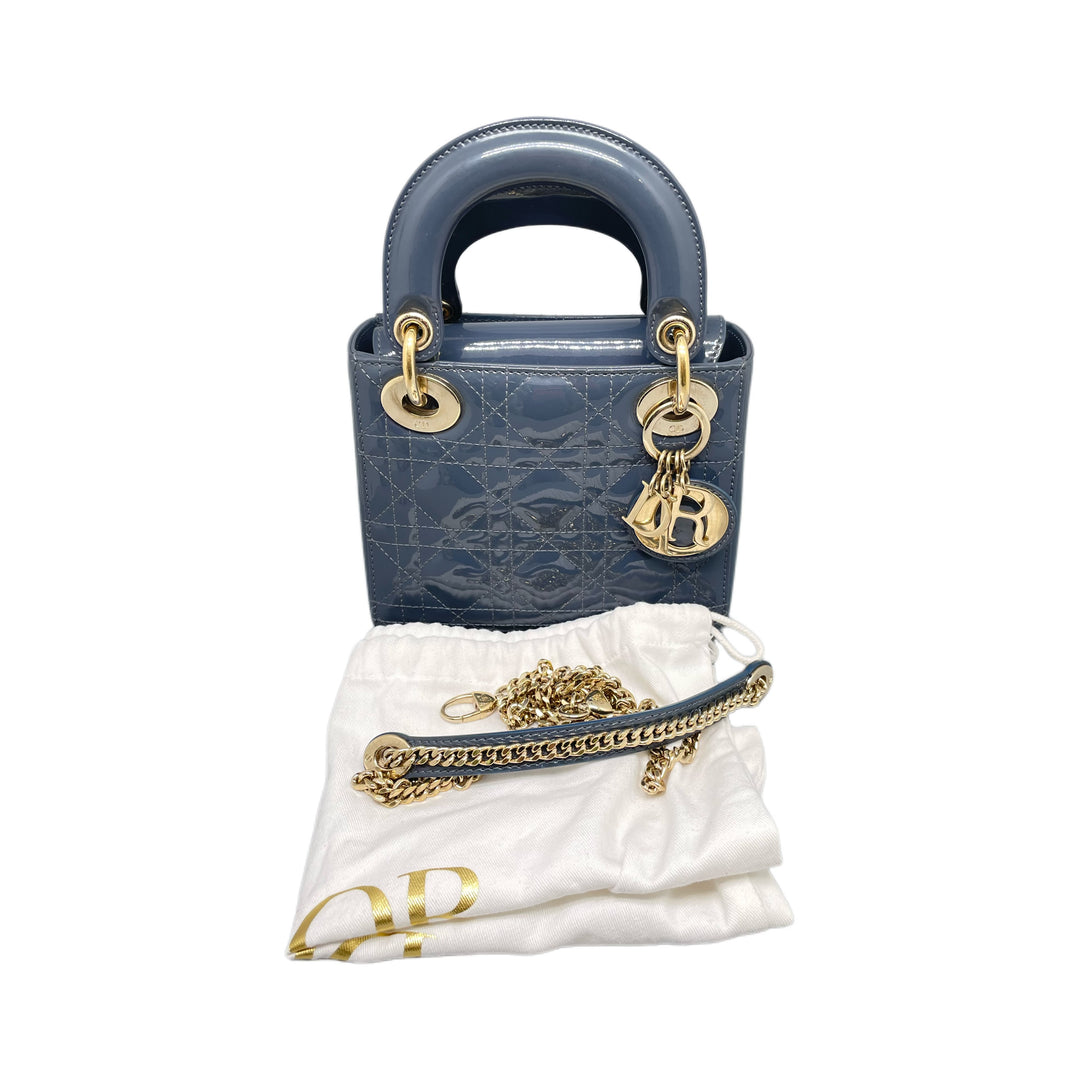 dior雾霾蓝漆皮戴妃